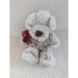 Fiesta Lovey Security Plush Teddy Bear Jesus Loves Me Brown Beige Red Scarf